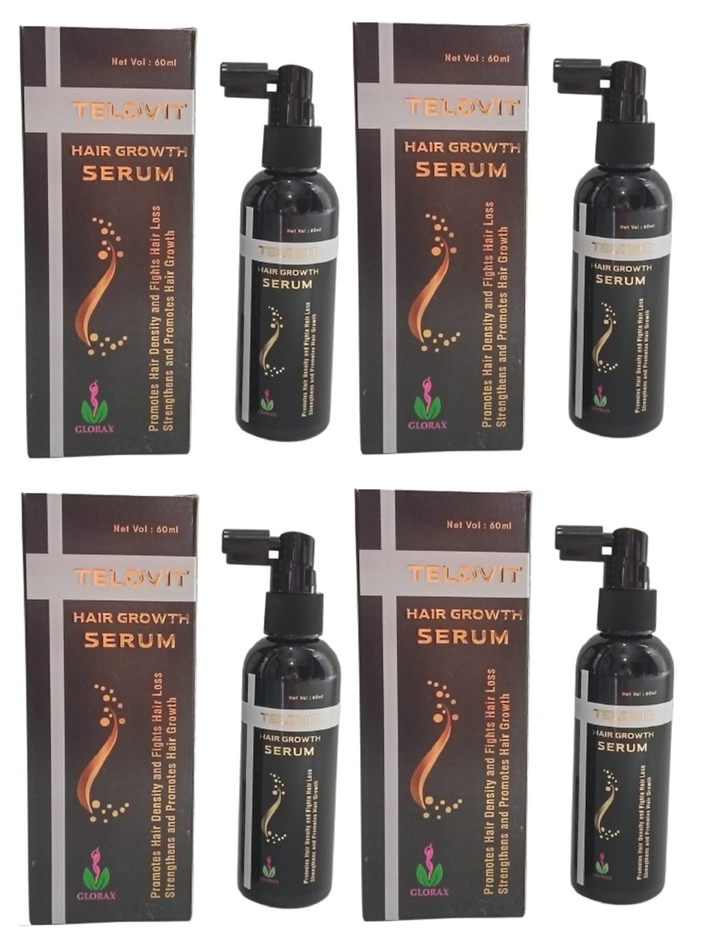 BBS Telovit Hair Growth Serum — Pack of 4